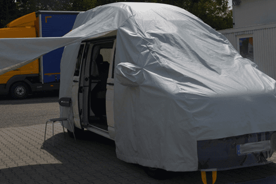 Abdeckung für Wohnwagen zum Schutz eines Wohnmobils oder Caravan