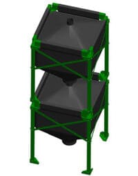 Containerlagersystem für Staplertransport
